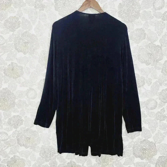 Citiknits Traveler Black Long Sleeve Button Cardigan P1X Acetate Womens PT - Picture 2 of 6